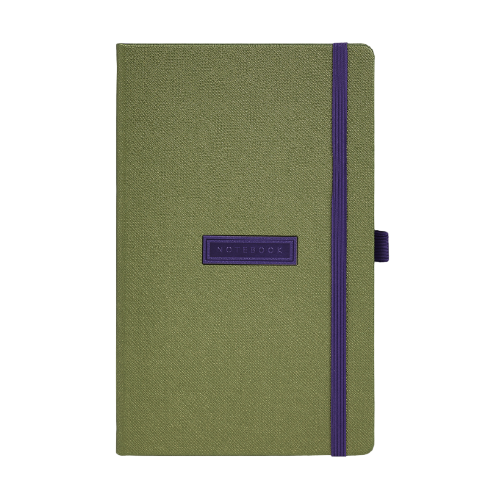 Блокнот "Shell lime", А5, 96 листов, зеленый, срез фиолетовый - 2