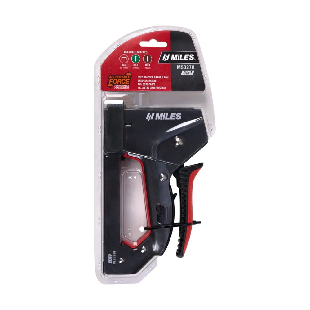 Степлер скобозабивной MILES "M53270/T" 3-в-1