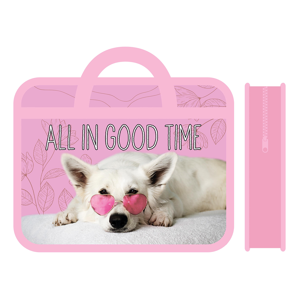 Папка для тетрадей "Щенок в розовых очках"