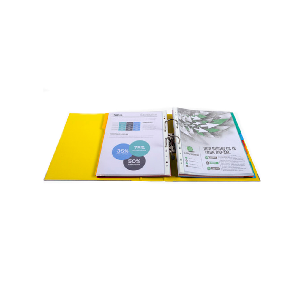 Папка-регистратор "Exacompta", A4, 80 мм, ПВХ, желтый - 2