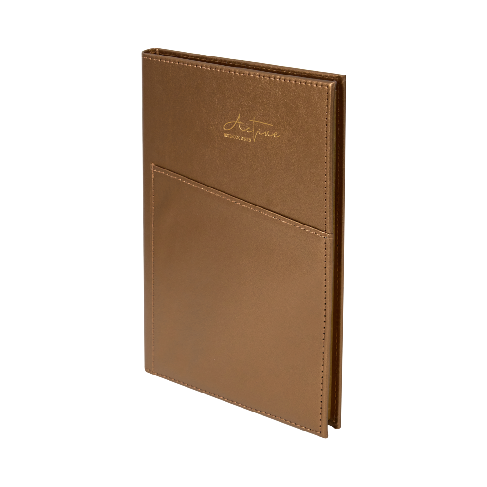 Блокнот "3223-10", А5, 80 листов, линейка, темно-коричневый - 2