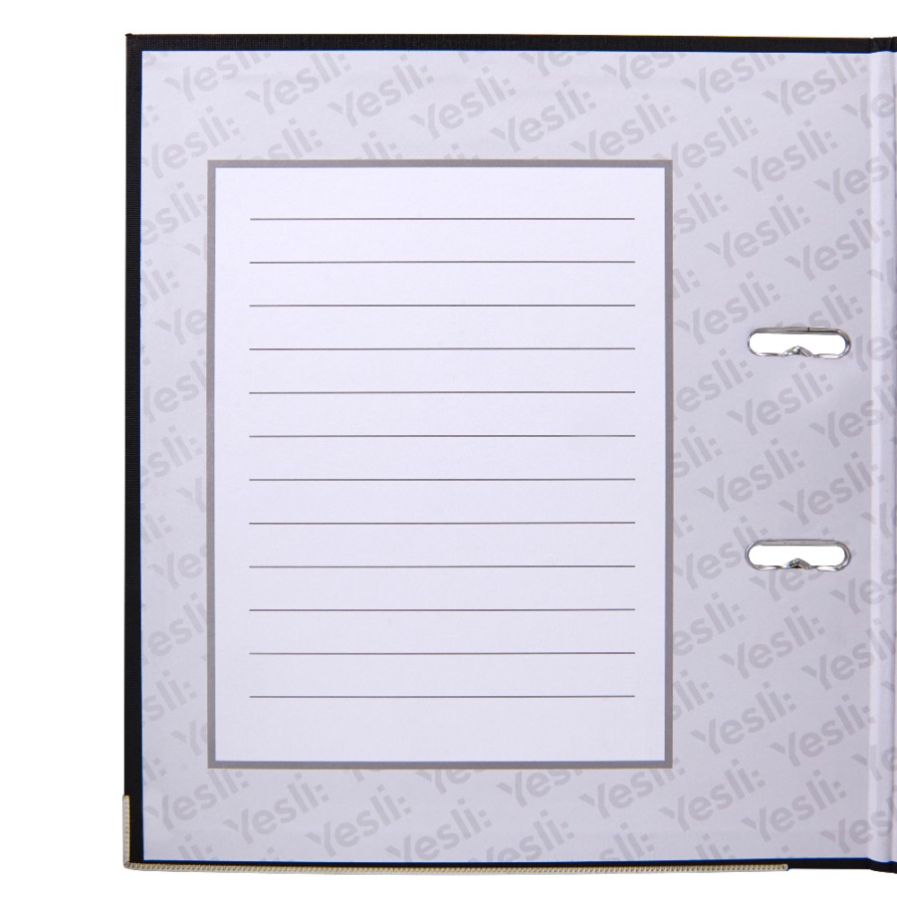 Папка-регистратор "Yesli:", А4, 50 мм, ПВХ Эко, черный - 7