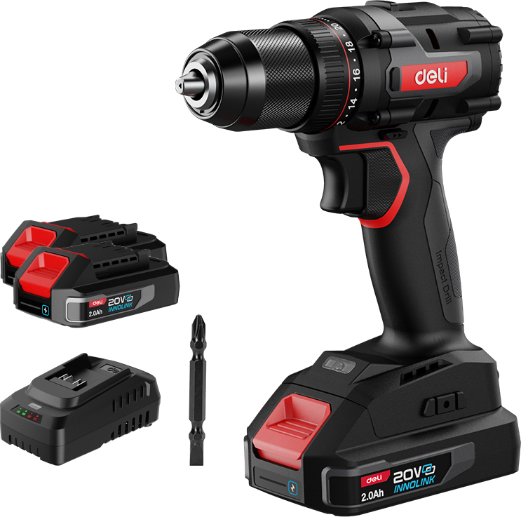 Аккумуляторная дрель-шуруповерт Deli RS EDE-DZ20-2D2