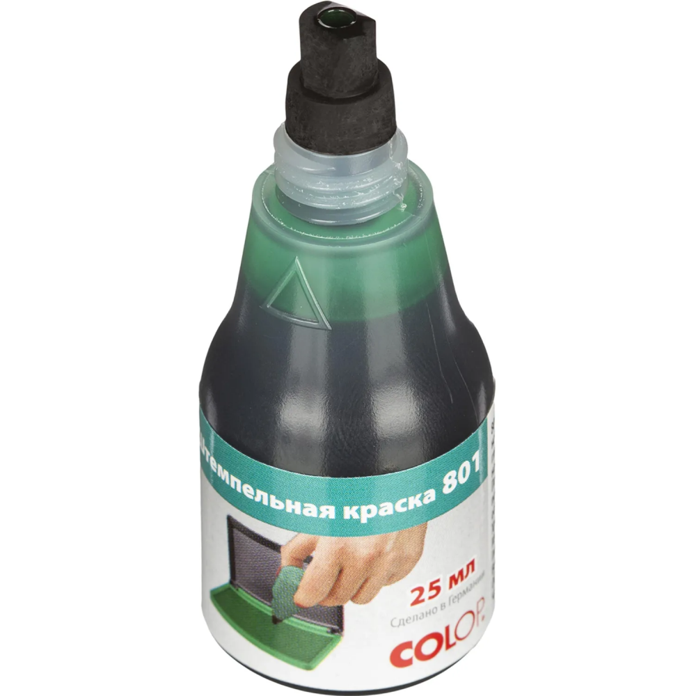 Краска штемпельная "Colop", 25 мл, зеленый - 3