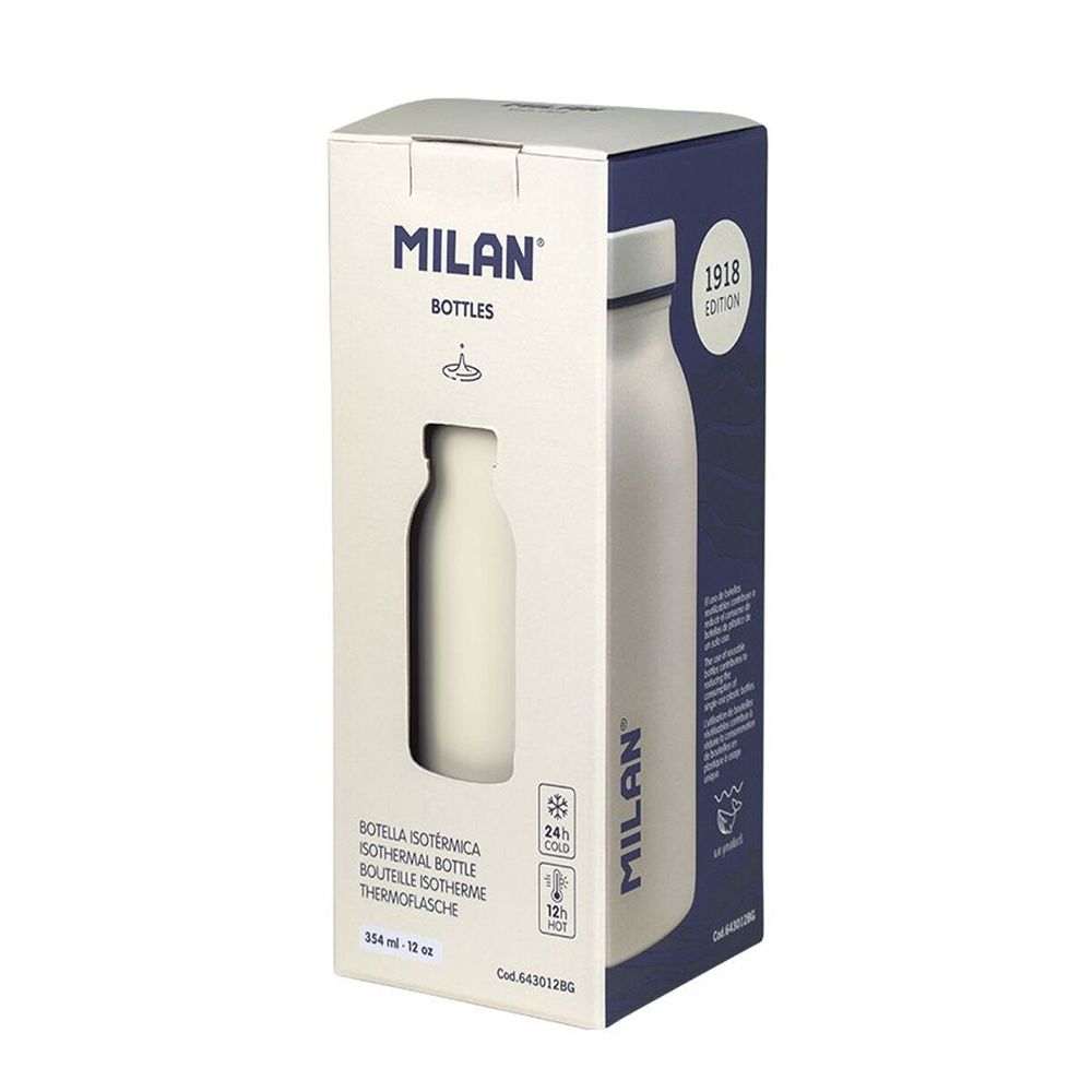 Бутылка термическая "Sunset series" Milan, металл, 354 мл, белый