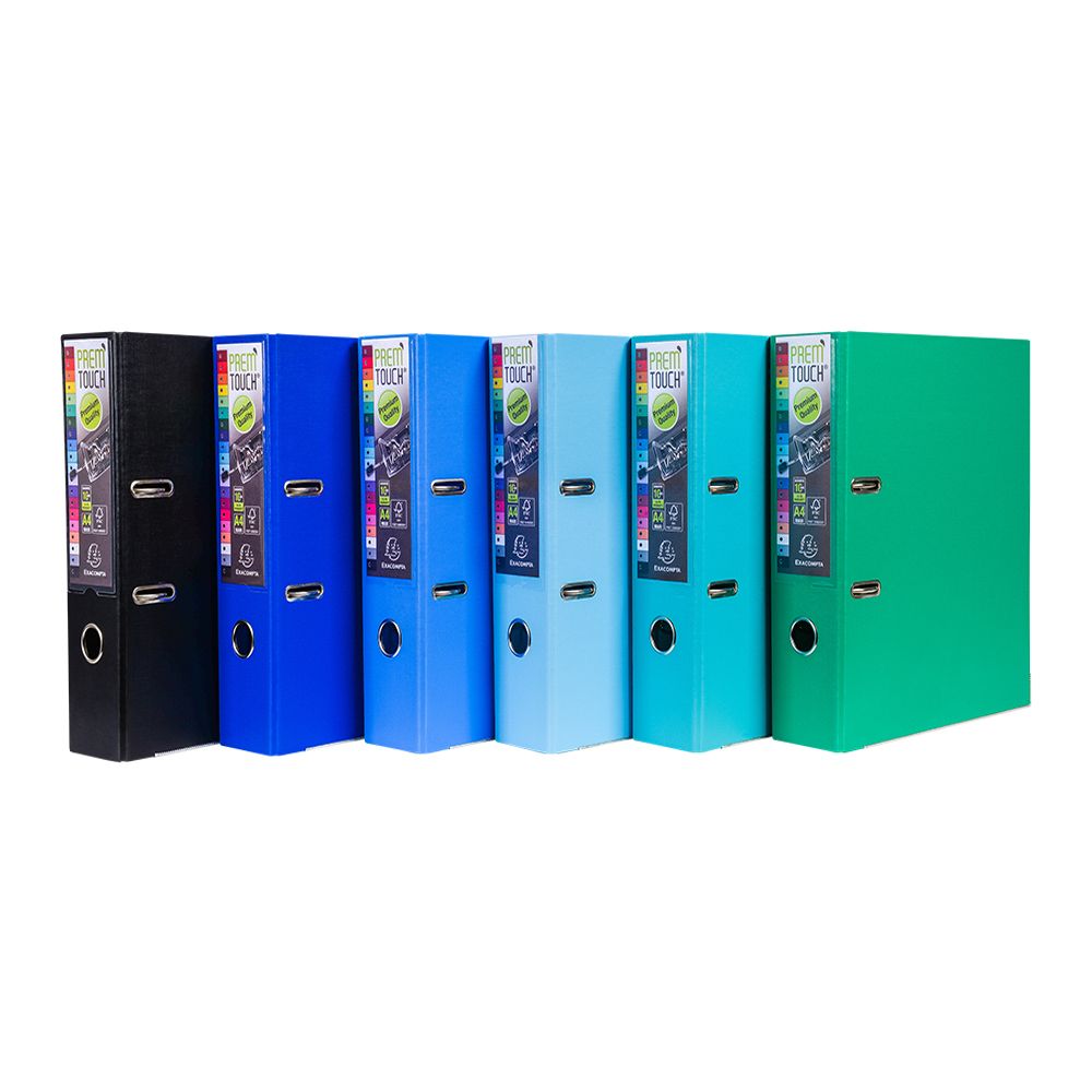 Папка-регистратор "Exacompta", A4+, 50 мм, ПВХ, голубой пастельный - 8