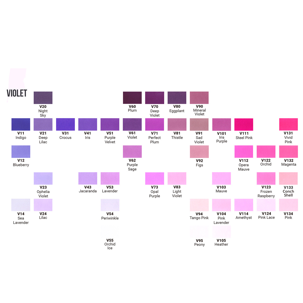 Маркер перманентный двусторонний "Sketchmarker Brush", V101 фиолетовый ирис - 2