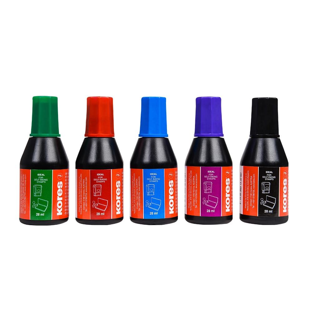 Краска штемпельная "Kores", 28 мл, фиолетовый - 2