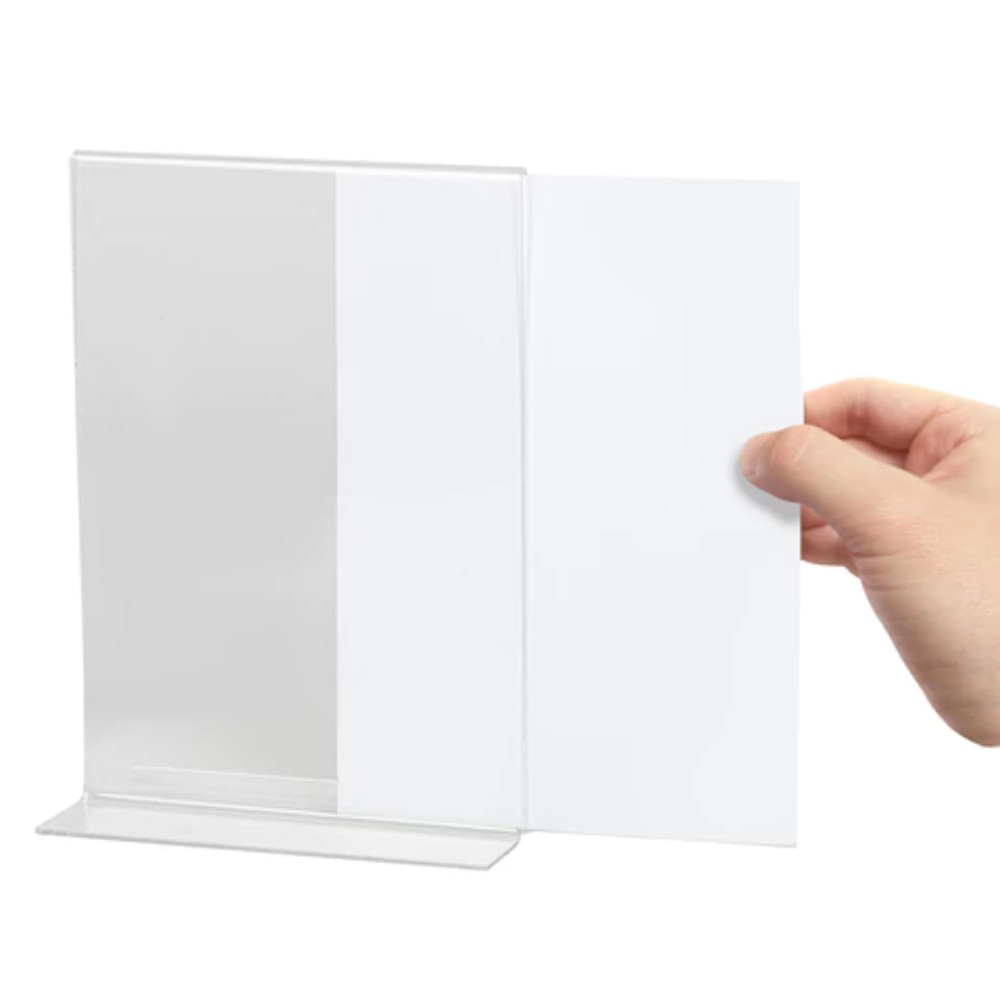 Стойка информационная "Brauberg", настольная, A5, вертикальная, прозрачный