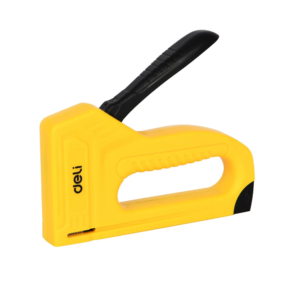 Пистолет скобозабивной Deli EDL238002, 25,5x15x3 см., желтый