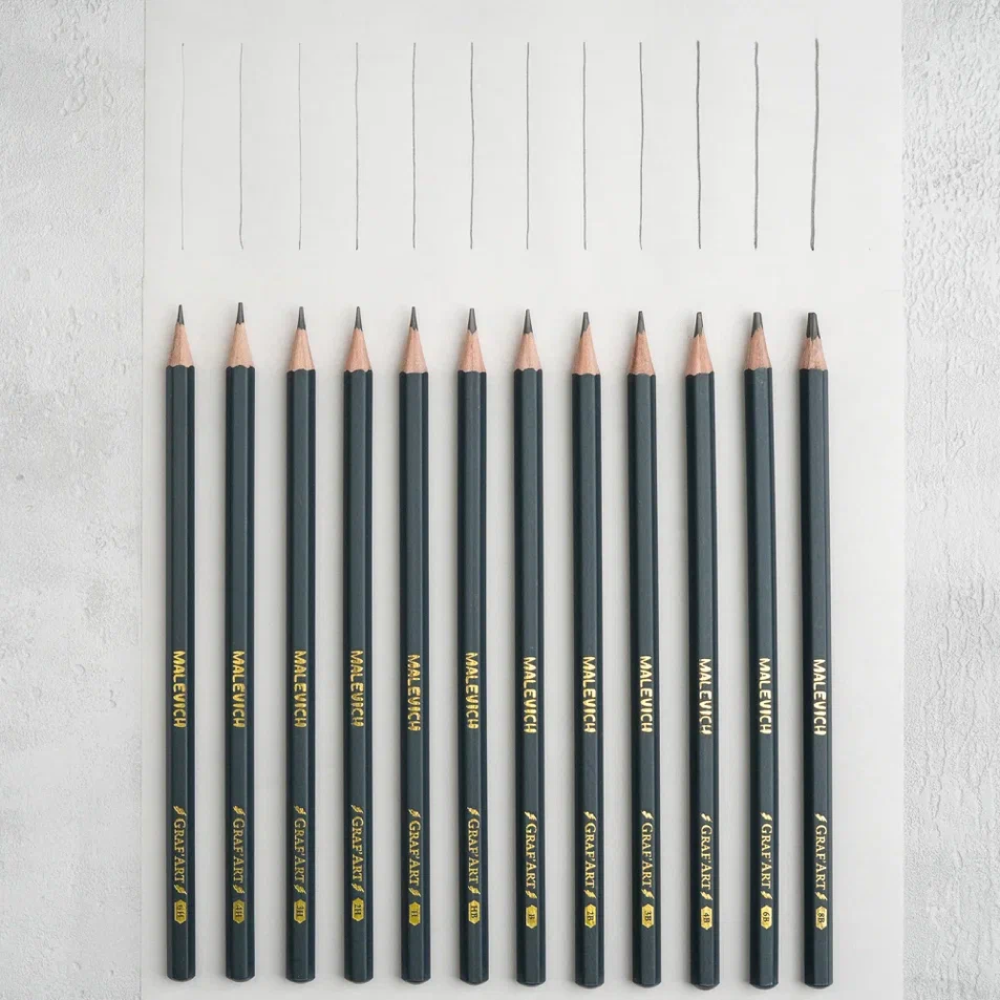 Карандаш чернографитный "Малевичъ", 12 шт, набор - 5