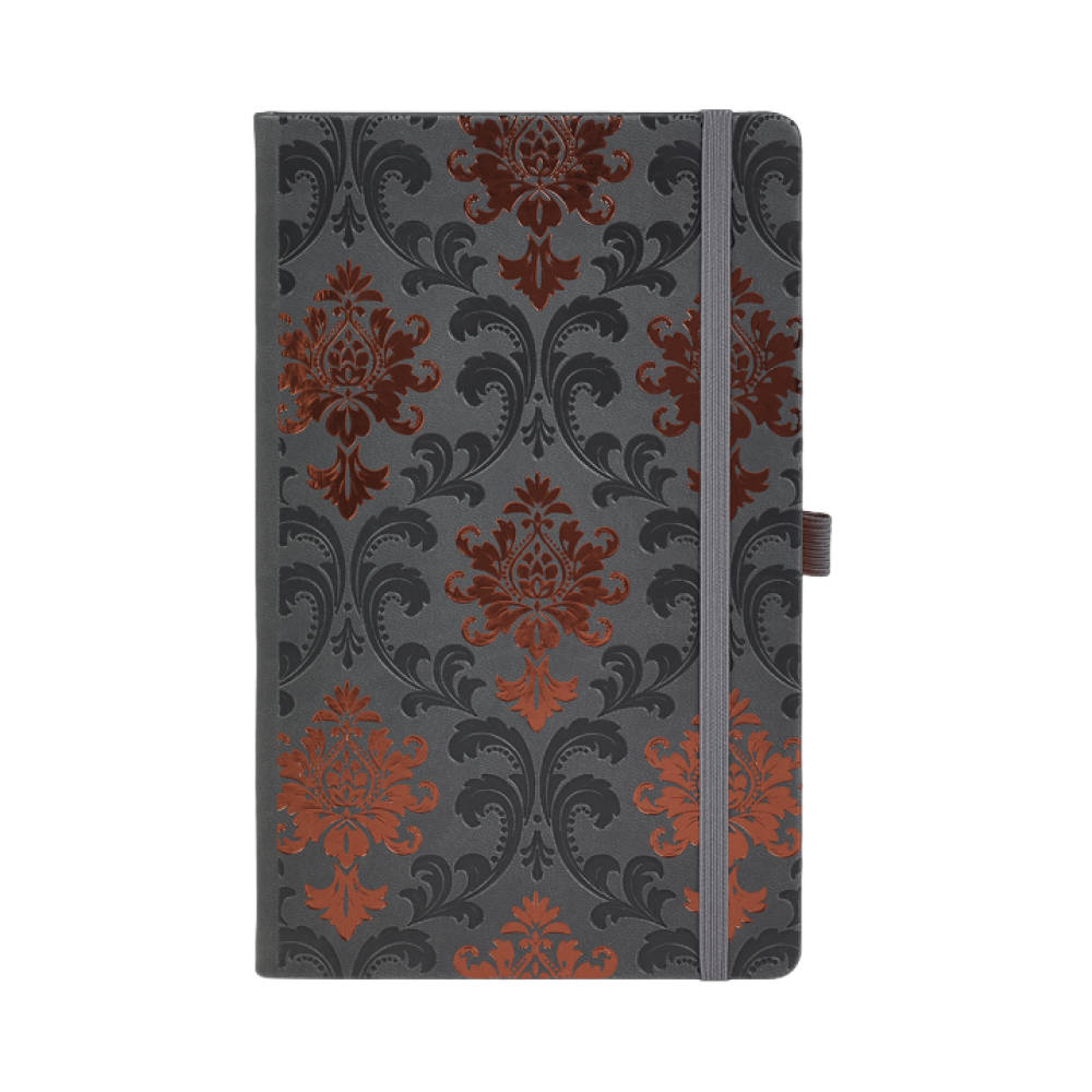 Блокнот "Copper baroqe", А5, 96 листов, черный, срез медный - 2