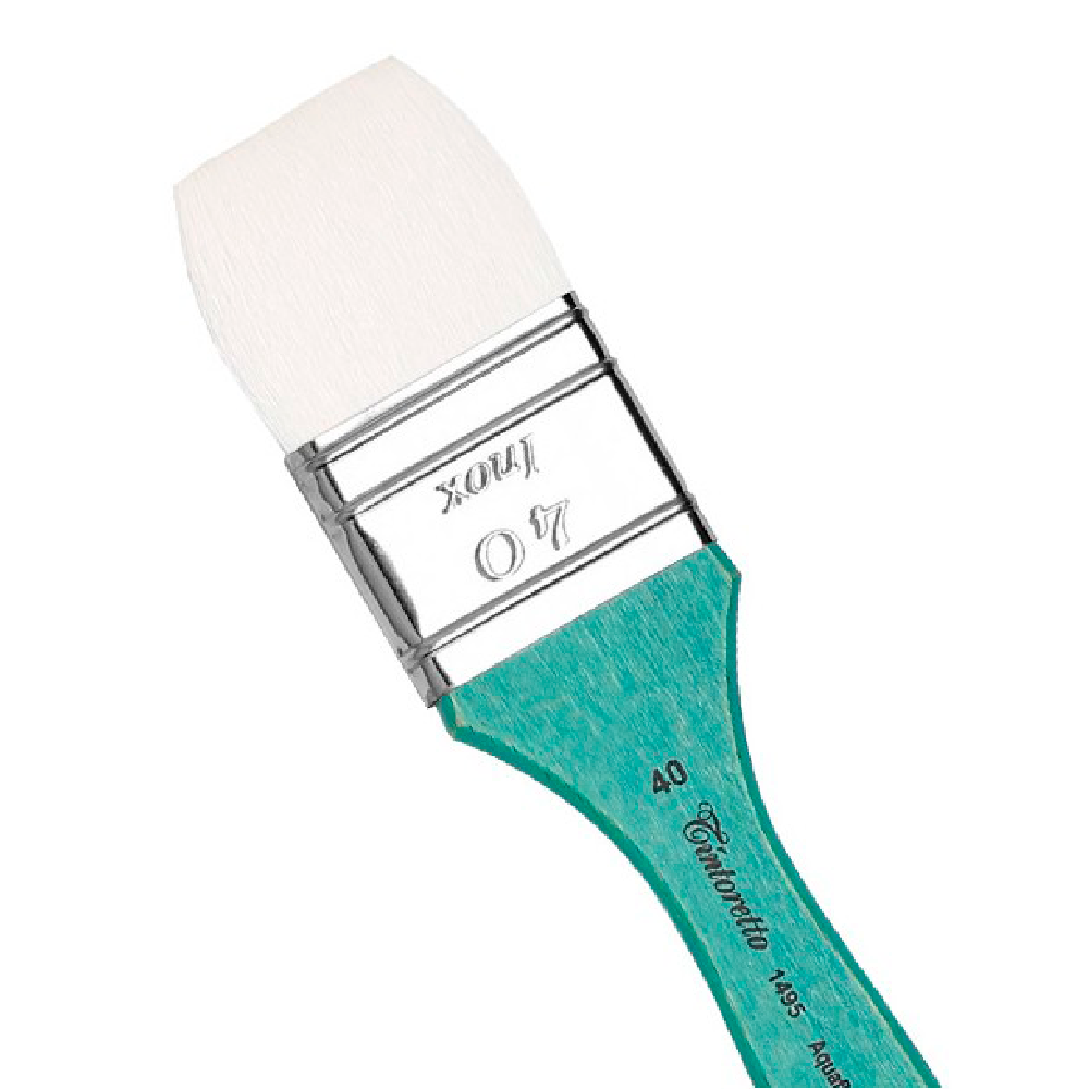 Кисть для рисования "Tintoretto Aquaflat", имитация козы, плоская, №40