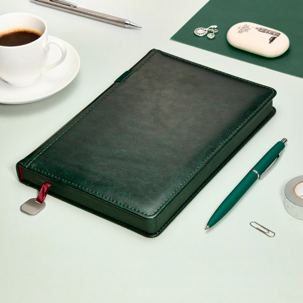 Ежедневник недатированный "Polo", А5, 320 страниц, зеленый - 7