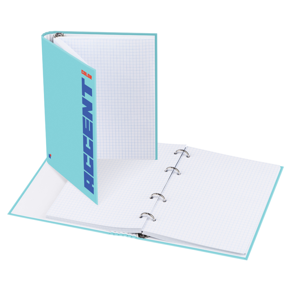 Тетрадь "Accent color", А5, клетка, на кольцах, разноцветный - 2