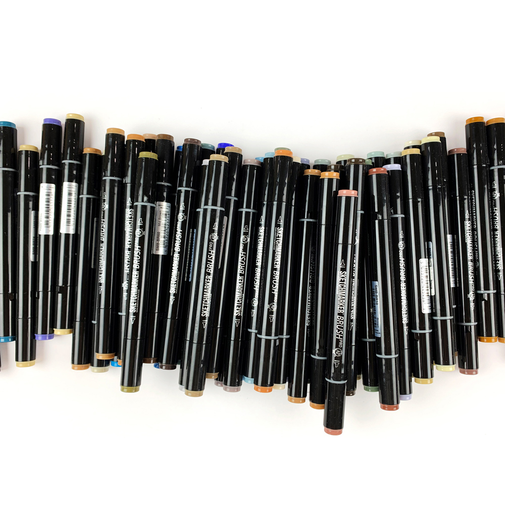 Маркер перманентный двусторонний "Sketchmarker Brush", R52 бледно-розовый - 4
