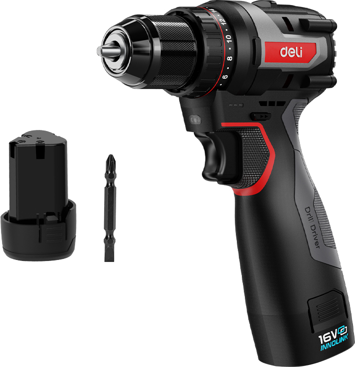 Аккумуляторная дрель-шуруповерт Deli RS EDE-DZ16-1D2
