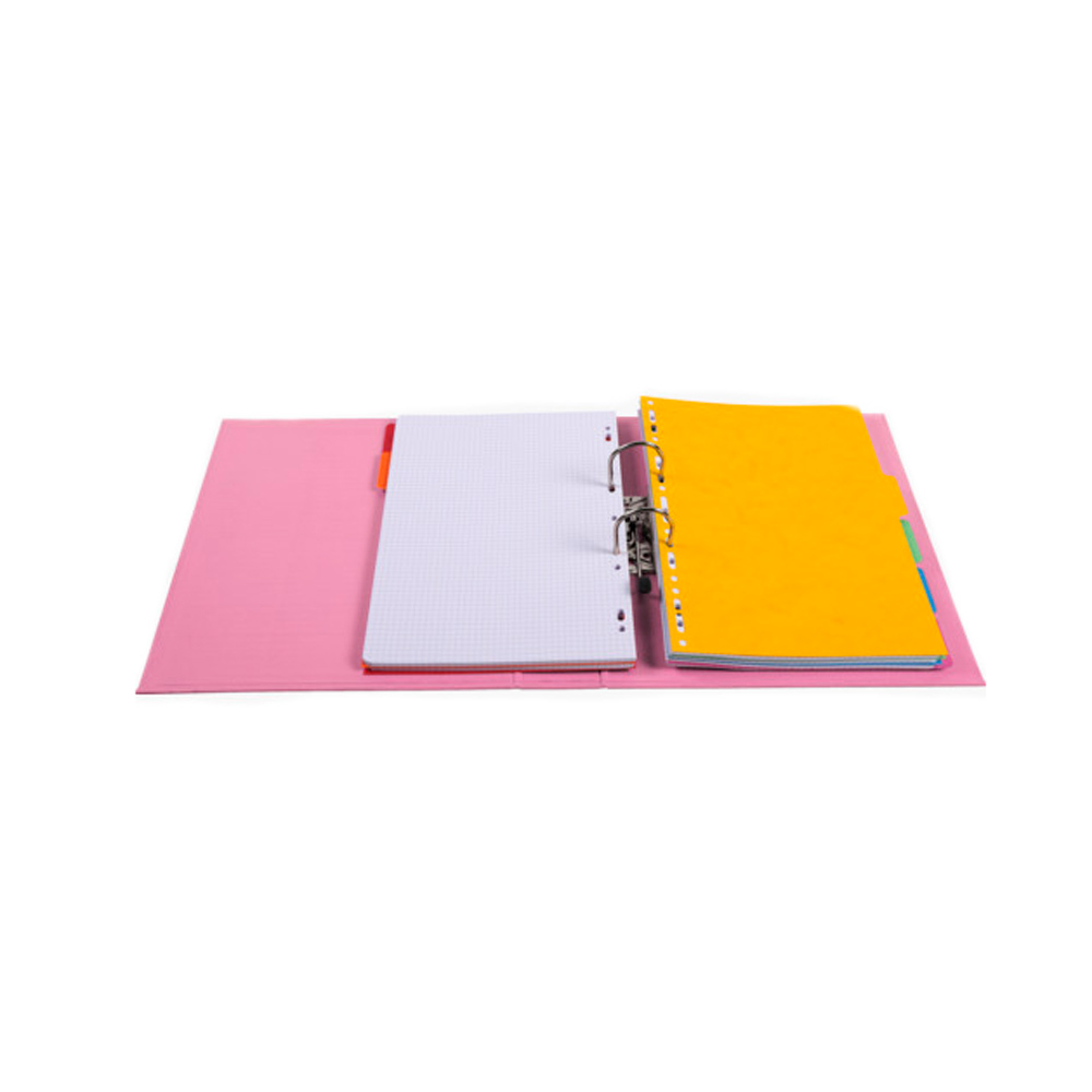 Папка-регистратор, A4, 70 мм, ПВХ, розовый - 2