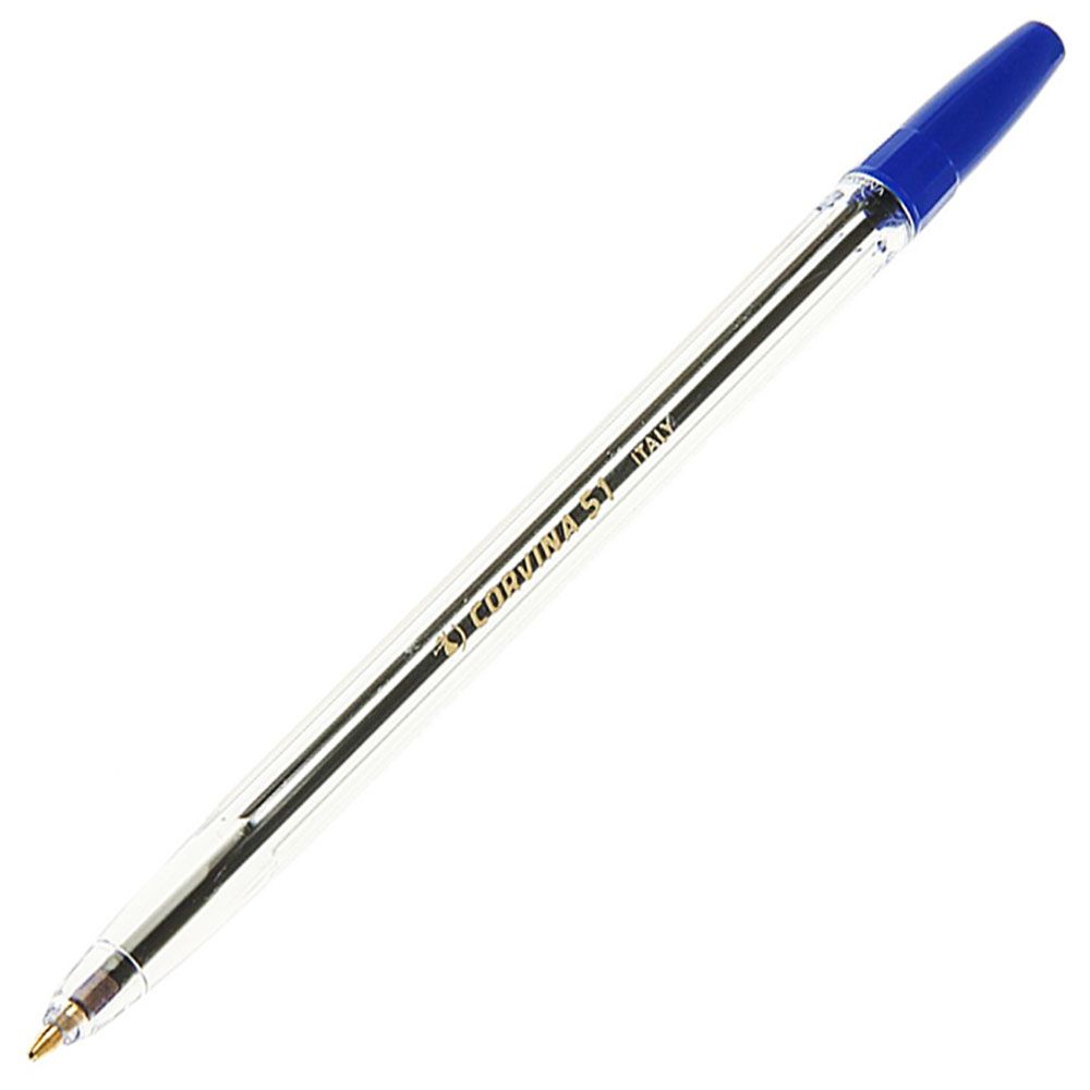 Ручка шариковая "Corvina", 1.0 мм, прозрачный, синий, стерж. синий
