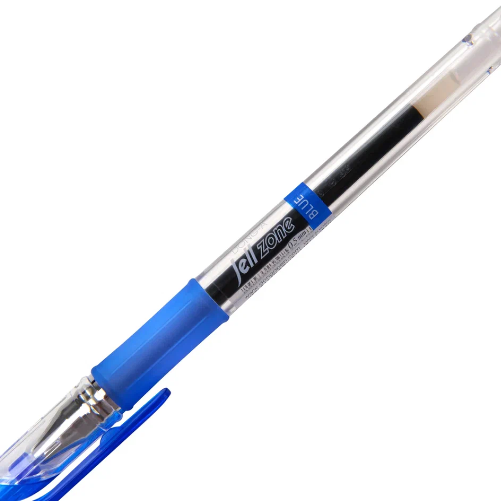 Ручка гелевая "Jell-Zone Standard", 0.5 мм, прозрачный, стерж. синий - 4