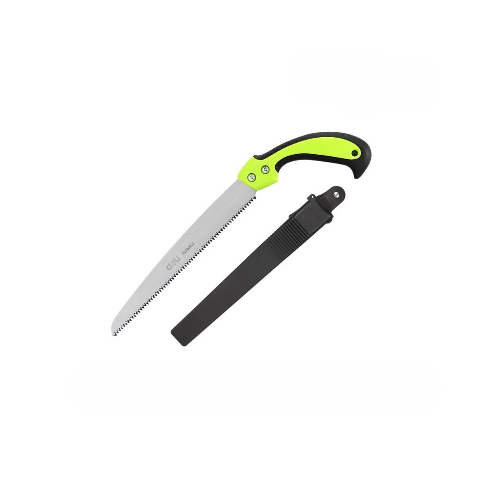 Пила садовая Deli GS EDL580927, 7 TPI, 270 мм., с чехлом, черный, зеленый
