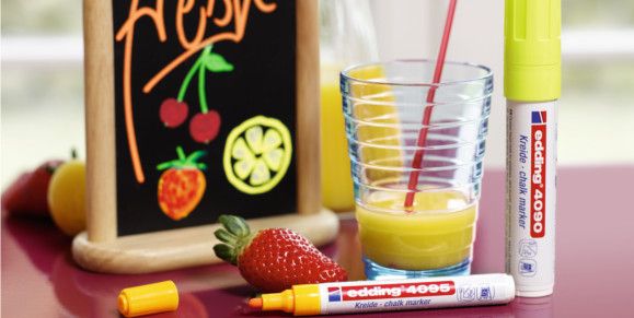 Маркер меловой Edding "4095", желтый - 2