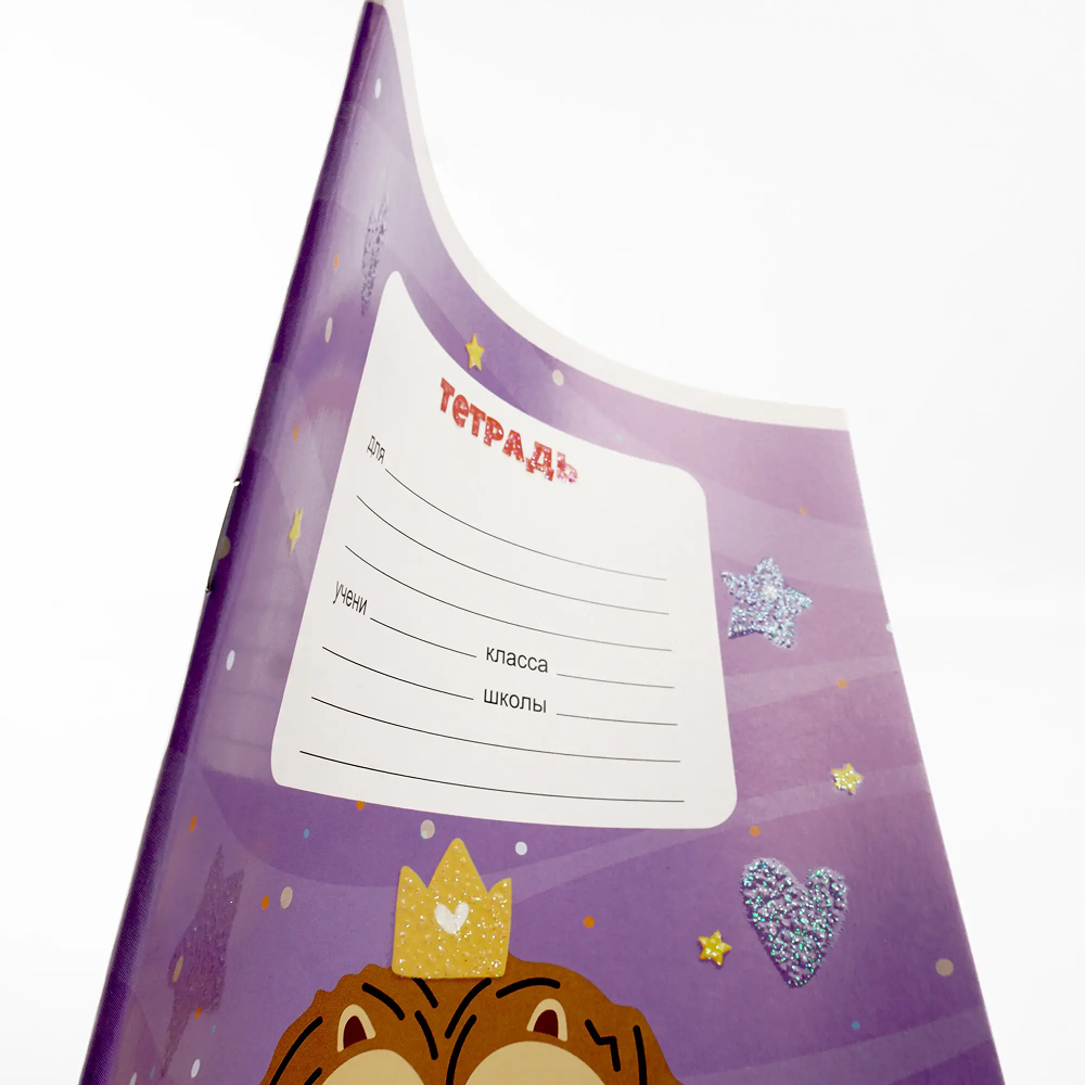 Тетрадь "Ежики", А5, 12 листов, клетка, скоба сбоку, ассорти - 4