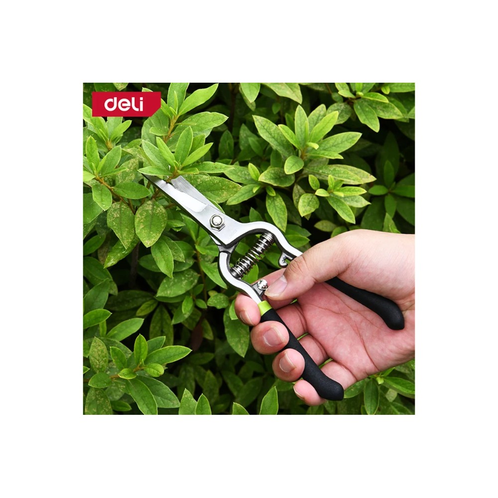 Ножницы садовые Deli GS EDL580123, 200 мм., черный, зеленый