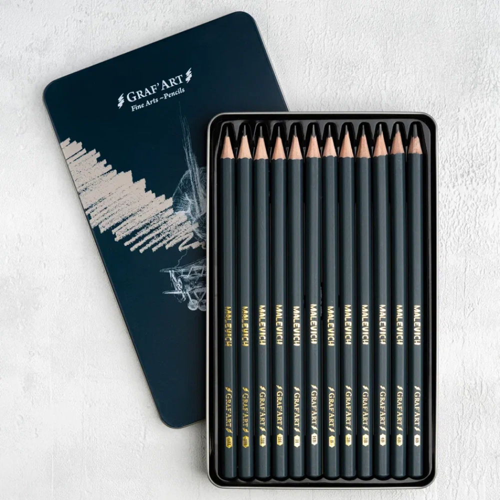 Карандаш чернографитный "Малевичъ", 12 шт, набор - 10