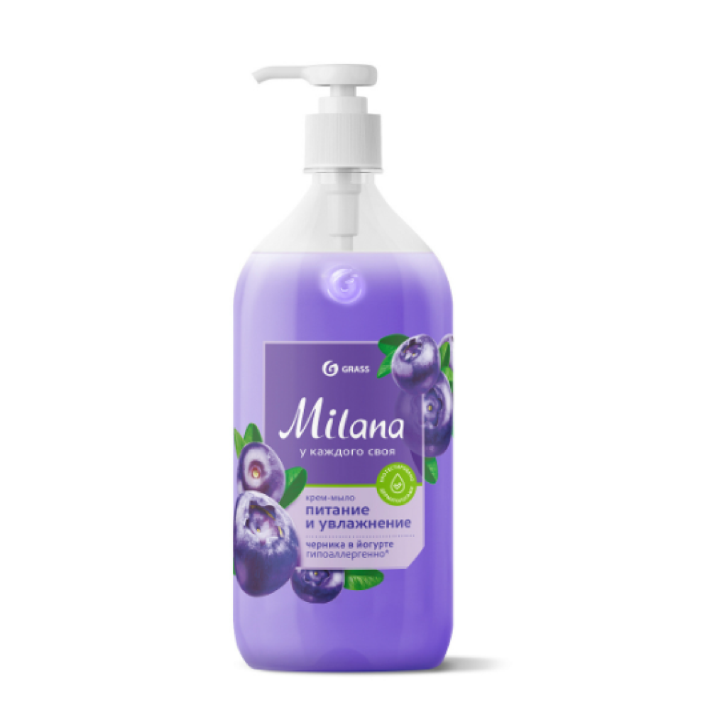 Крем-мыло "Milana", 1 л, черника в йогурте