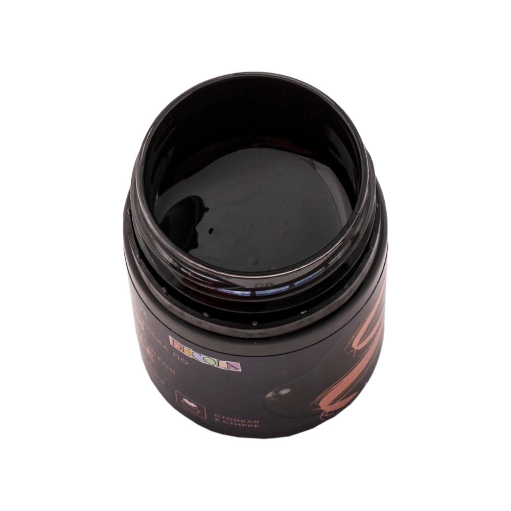 Краска акриловая по ткани "Декола", 810 черная, 50 мл., банка