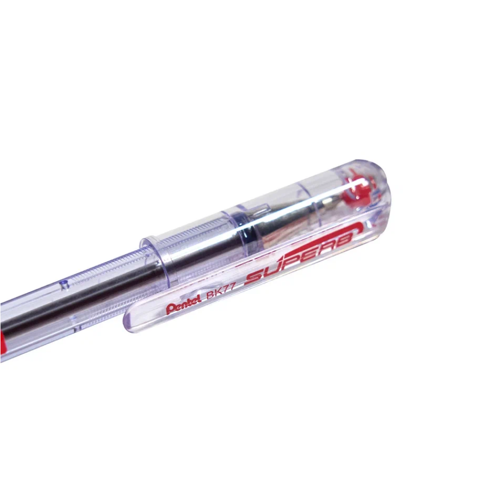 Ручка шариковая "ВК 77", 0.7 мм, прозрачный, стерж. красный - 4