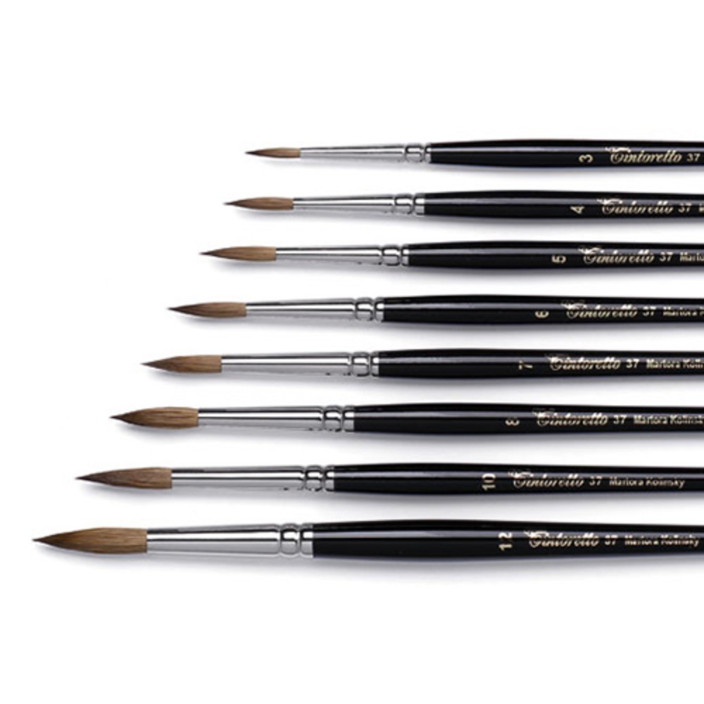 Кисть для рисования "Tintoretto  Martora Kolinsky SIB", сибирский колонок, круглая, №3/0 - 3