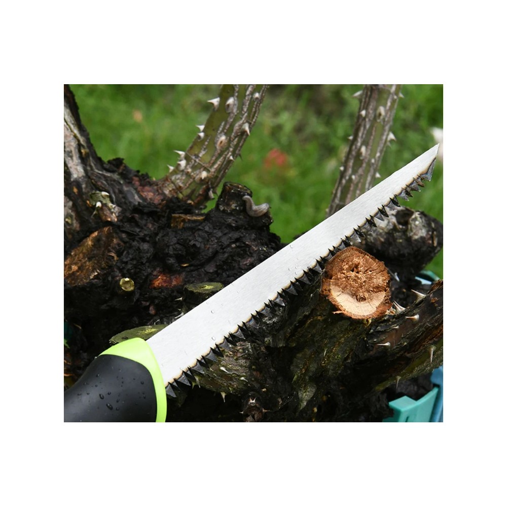 Пила-нож садовая Deli GS EDL580651, 170 мм, 8TPI, черный, зеленый - 11