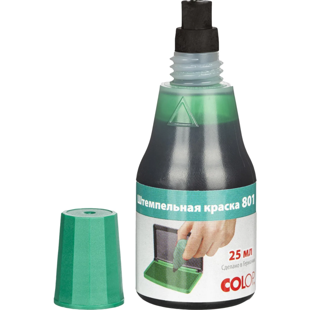 Краска штемпельная "Colop", 25 мл, зеленый - 2