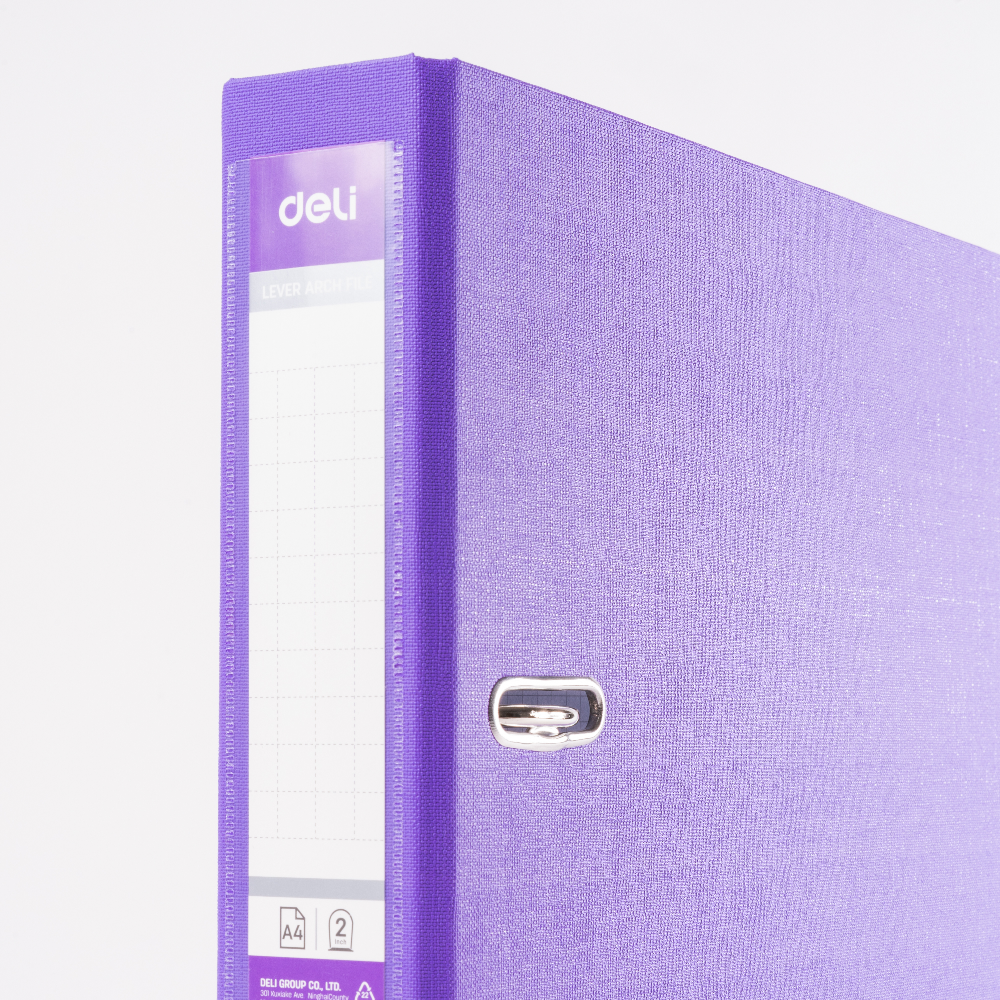 Папка-регистратор "Deli", А4, 50 мм, фиолетовый - 5