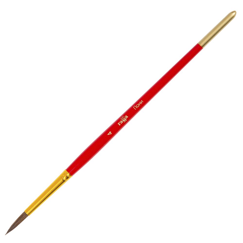 Кисть для рисования "№4" пони, круглая