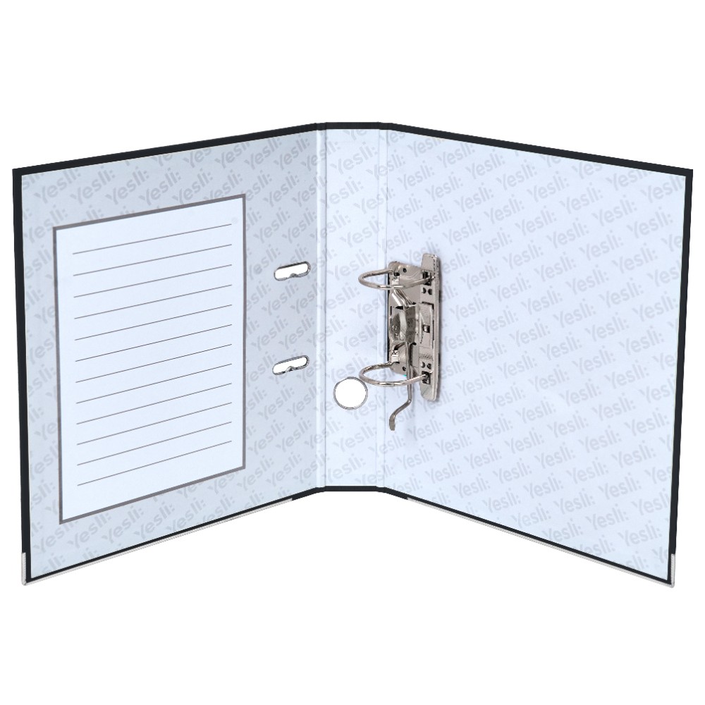 Папка-регистратор "Yesli:", А4, 50 мм, ПВХ Эко, черный - 6