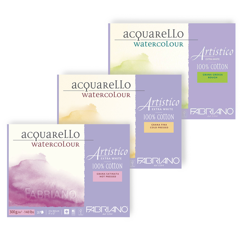Блок-склейка бумаги для акварели "Artistico Extra White"