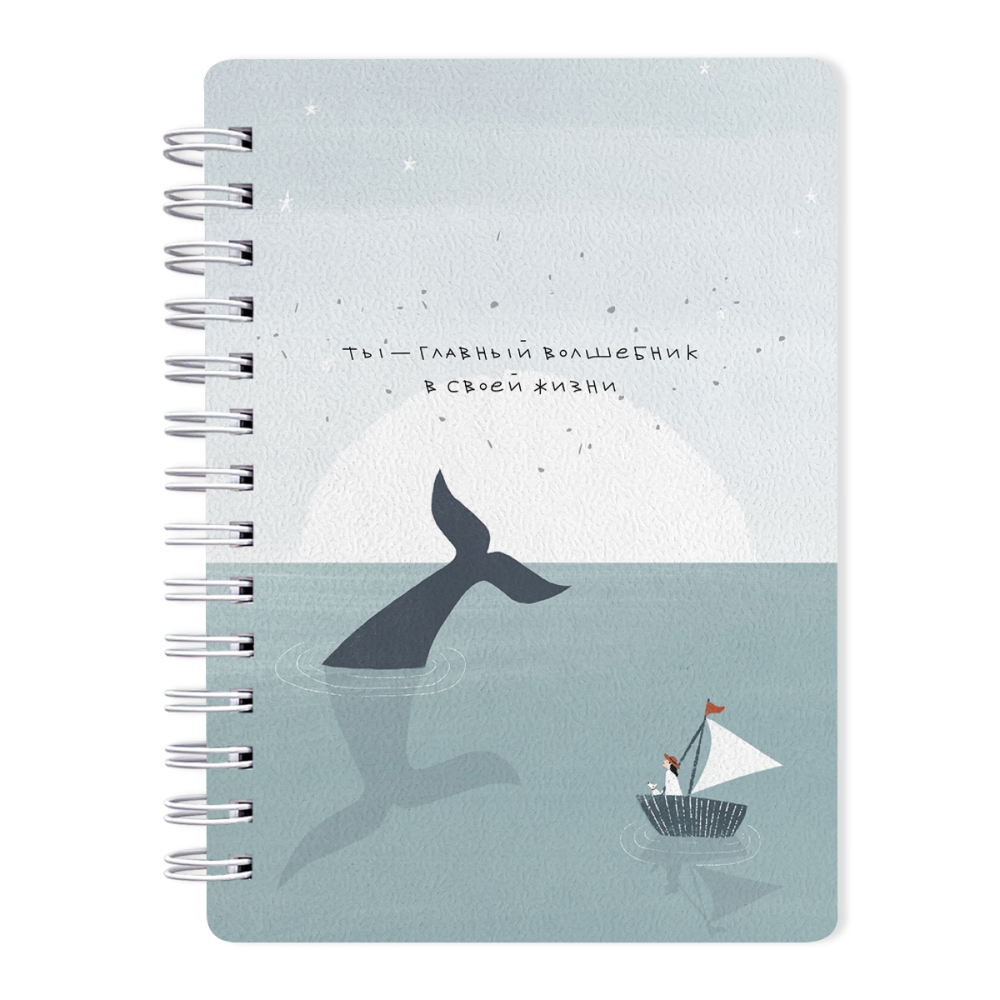 Блокнот "Soul море", А6, 120 листов, в клетку, синий