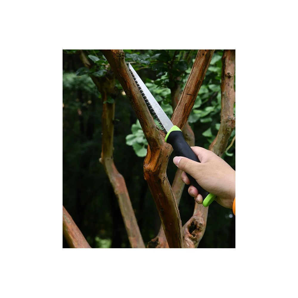 Пила-нож садовая Deli GS EDL580651, 170 мм, 8TPI, черный, зеленый - 15