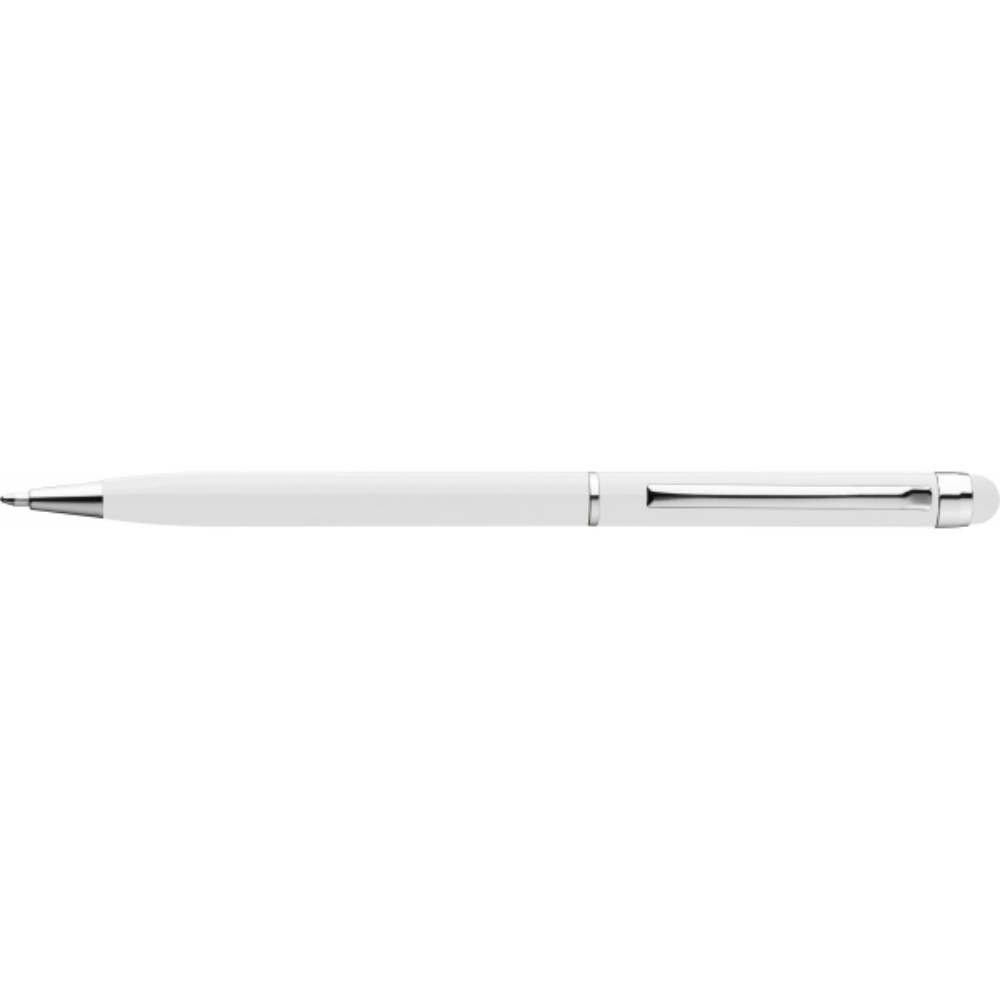 Ручка шариковая автоматическая "New Orleans", 0.7 мм, белый, серебристый, стерж. синий - 2