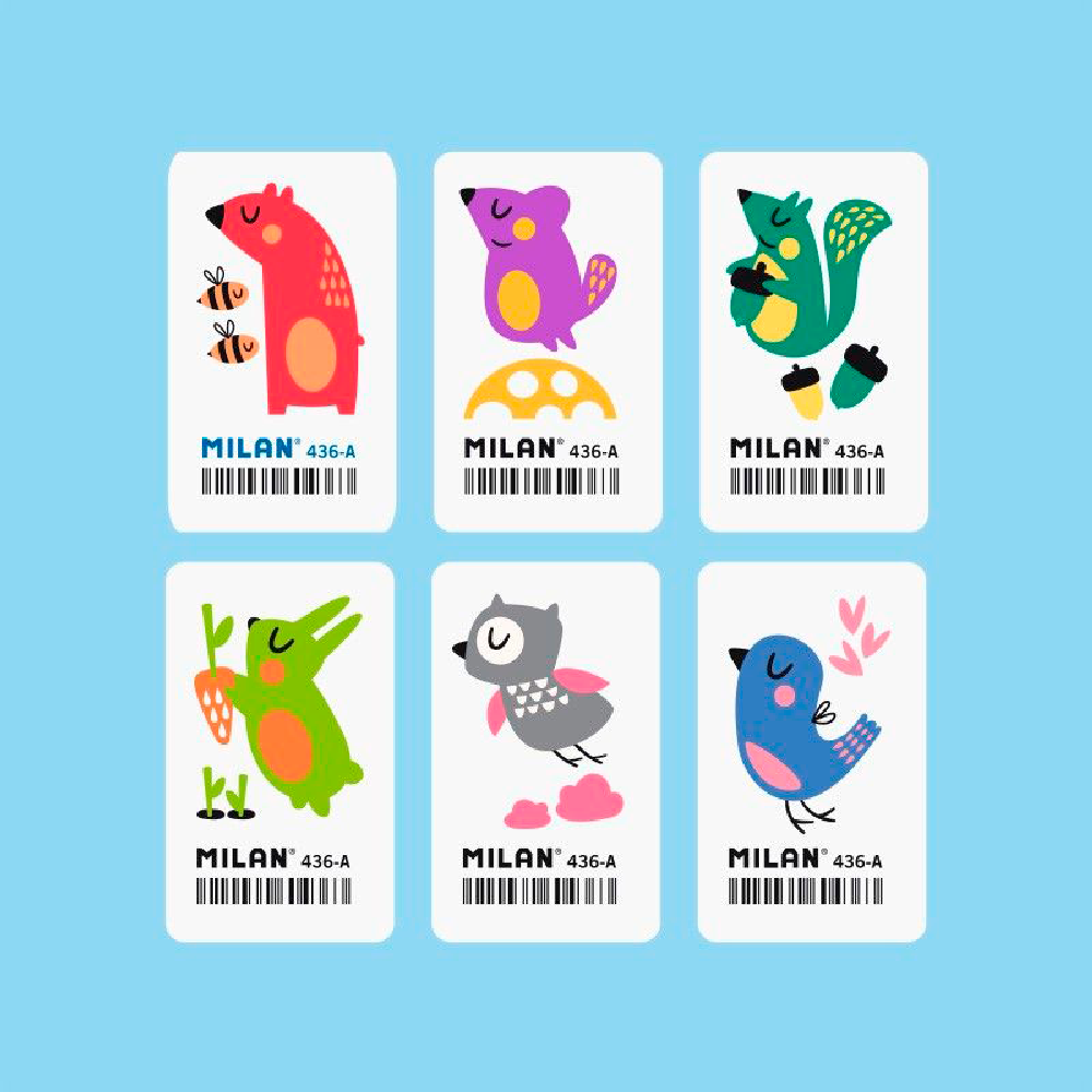 Ластик Milan "436A", 1 шт, ассорти - 3