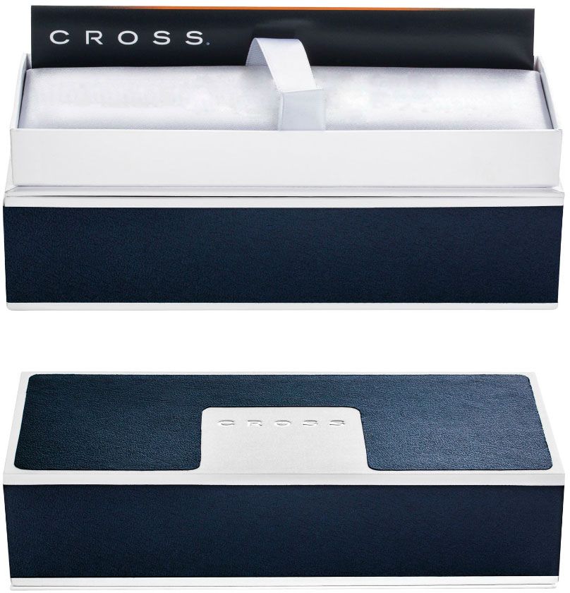 Ручка шариковая автоматическая "Cross Bailey Blue Lacquer", 0.7 мм, синий, серебристый, стерж. черный - 4