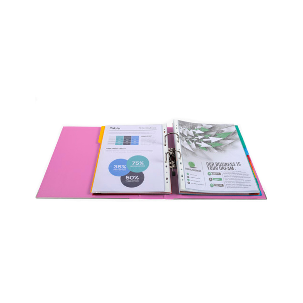 Папка-регистратор "Exacompta", A4, 80 мм, ПВХ, пастельный розовый - 2