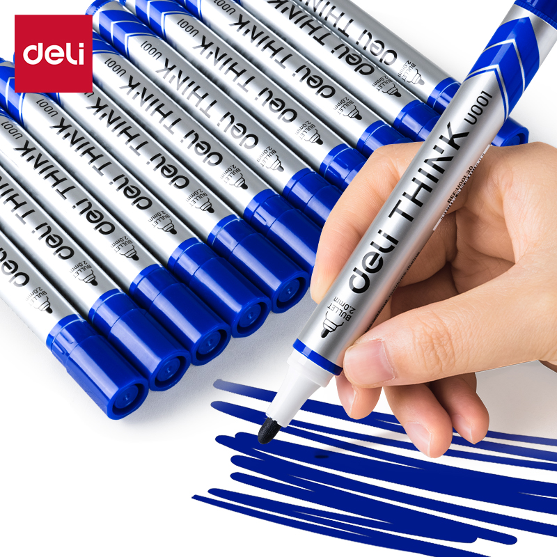 Маркер для доски "Think U001", синий - 3