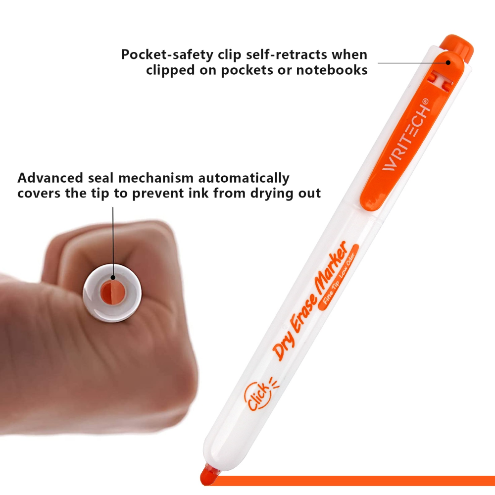 Маркер для доски "Retractable", синий - 3