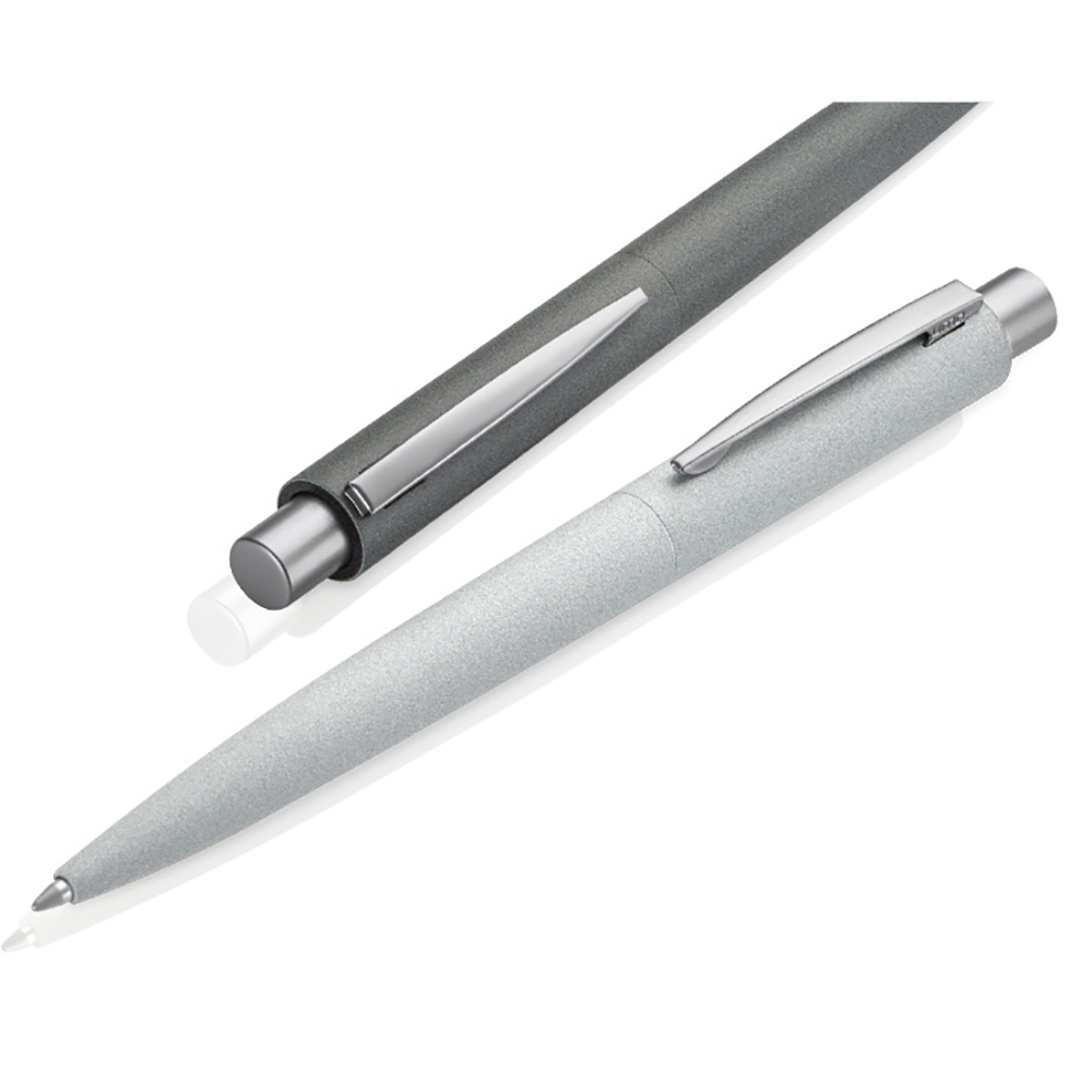 Ручка шариковая автоматическая "Lumos Stone", 1,0 мм, темно-серый, серебристый, стерж. синий - 3