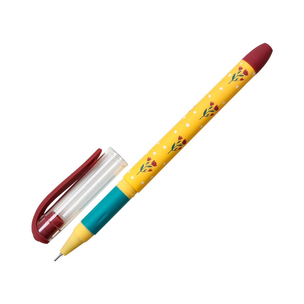 Ручка гелевая "Garden", 0.5 мм, желтый, стерж. синий