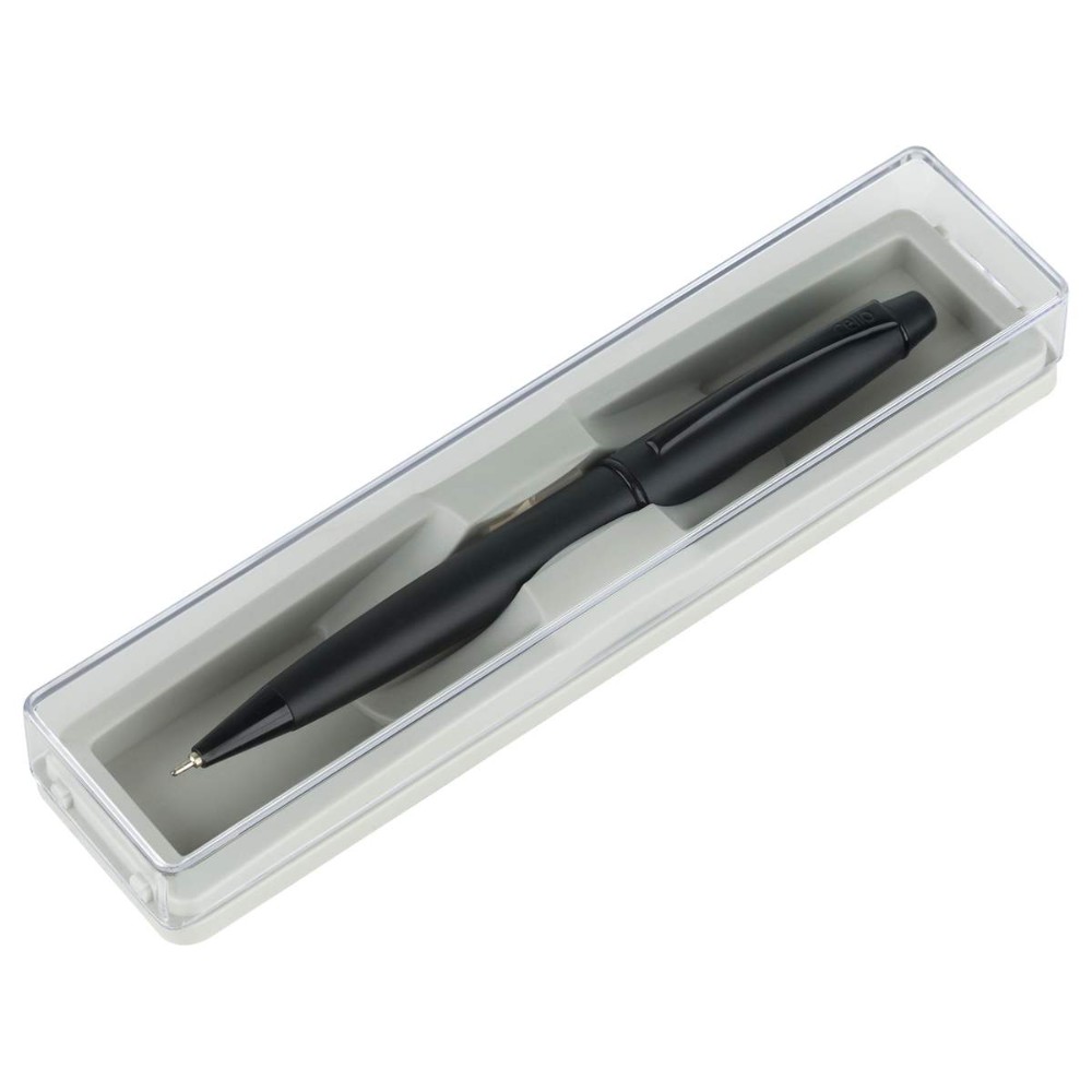 Ручка шариковая автоматическая "Carbon", 0.7 мм, черный, стерж. синий